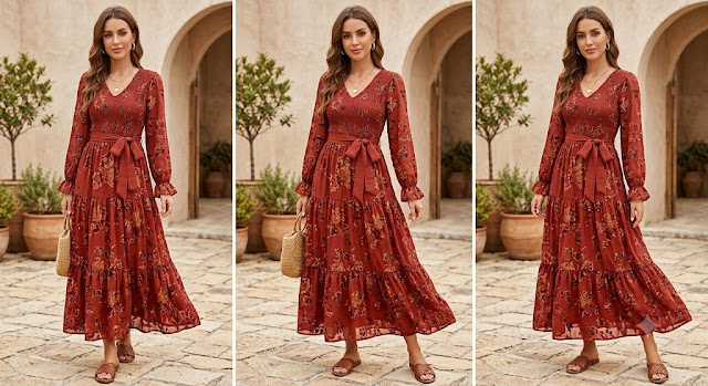 Boho burnout floral maxi dress with velvet texture for weddings and formal events 설정 방법 Boho burnout floral maxi dress with velvet texture for weddings and formal events 설정 방법