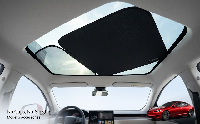 2026 Upgraded Tesla Model S Glass Roof Sunshade Review 3