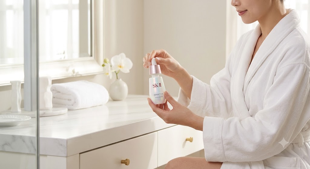 SK-II GenOptics Essence Review: The Secret to Radiant Skin (2026) 4 SK-II GenOptics Ultraura Essence Serum luxury bottle