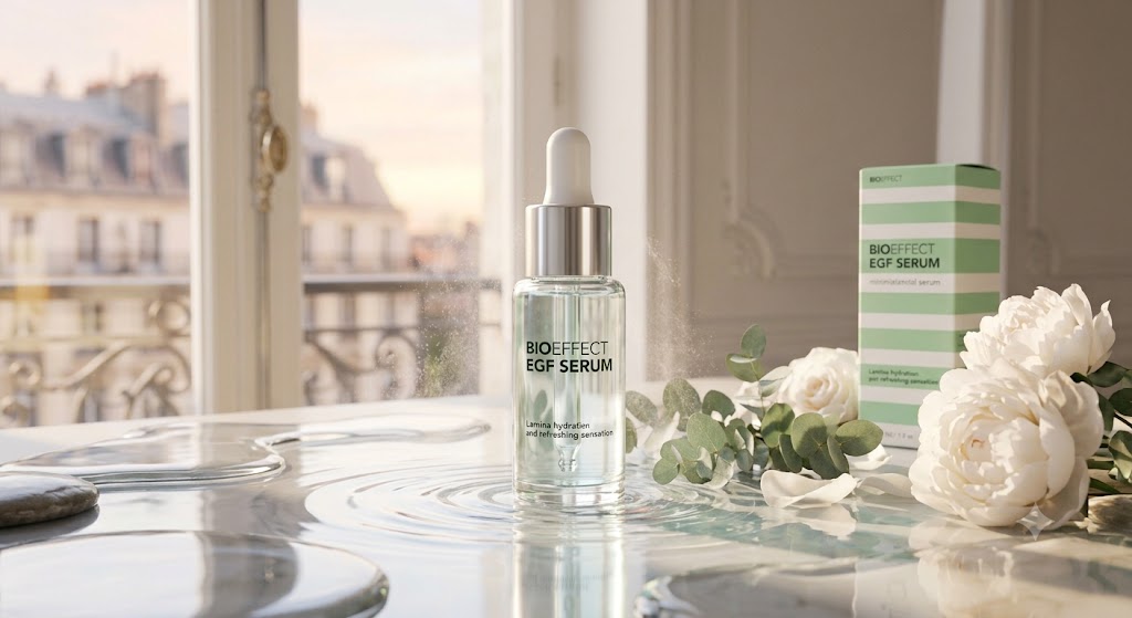 BIOEFFECT EGF Serum bottle and packaging displayed on a clean surface